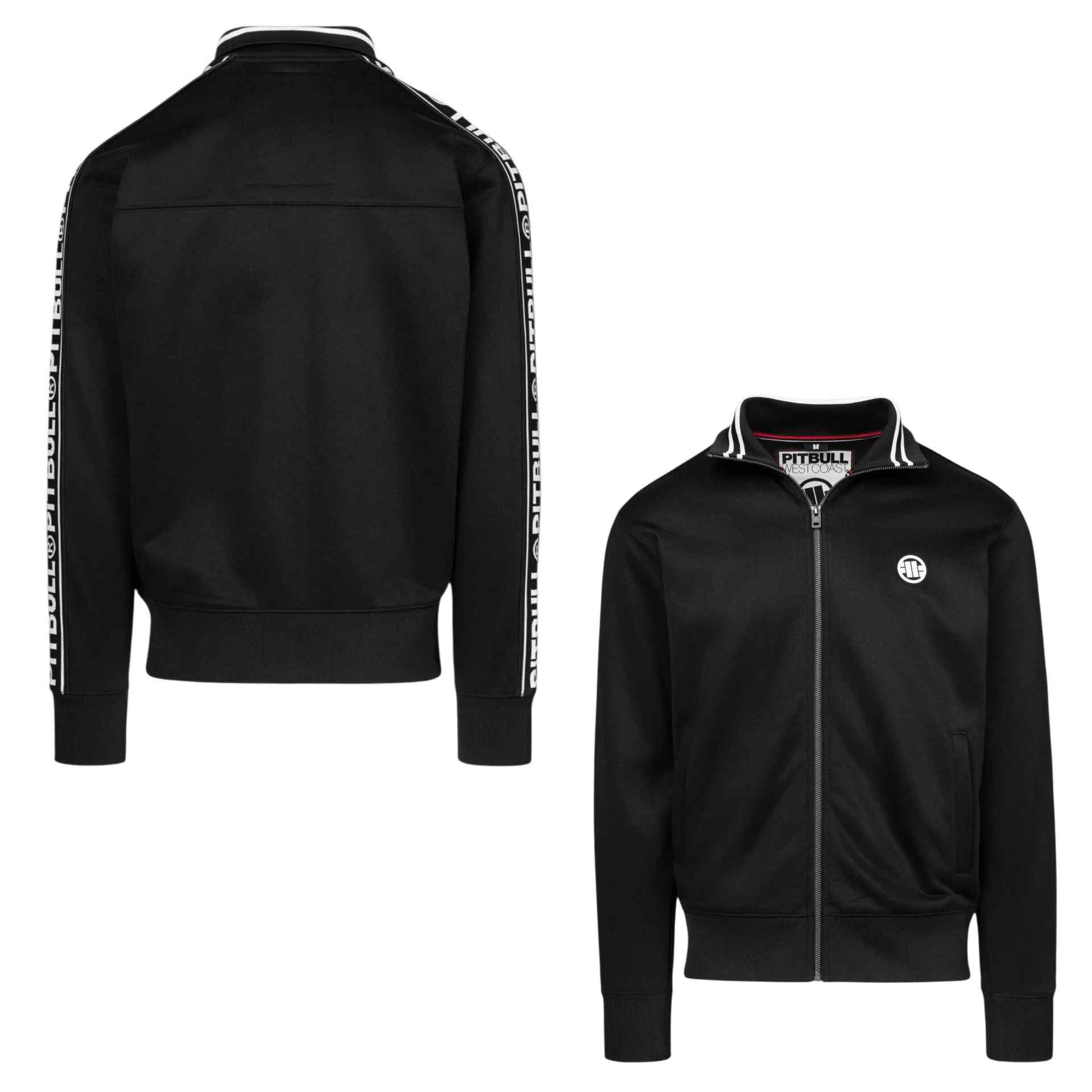 Pit Bull Sweatjacke Oldschool Tape Logo Schwarz