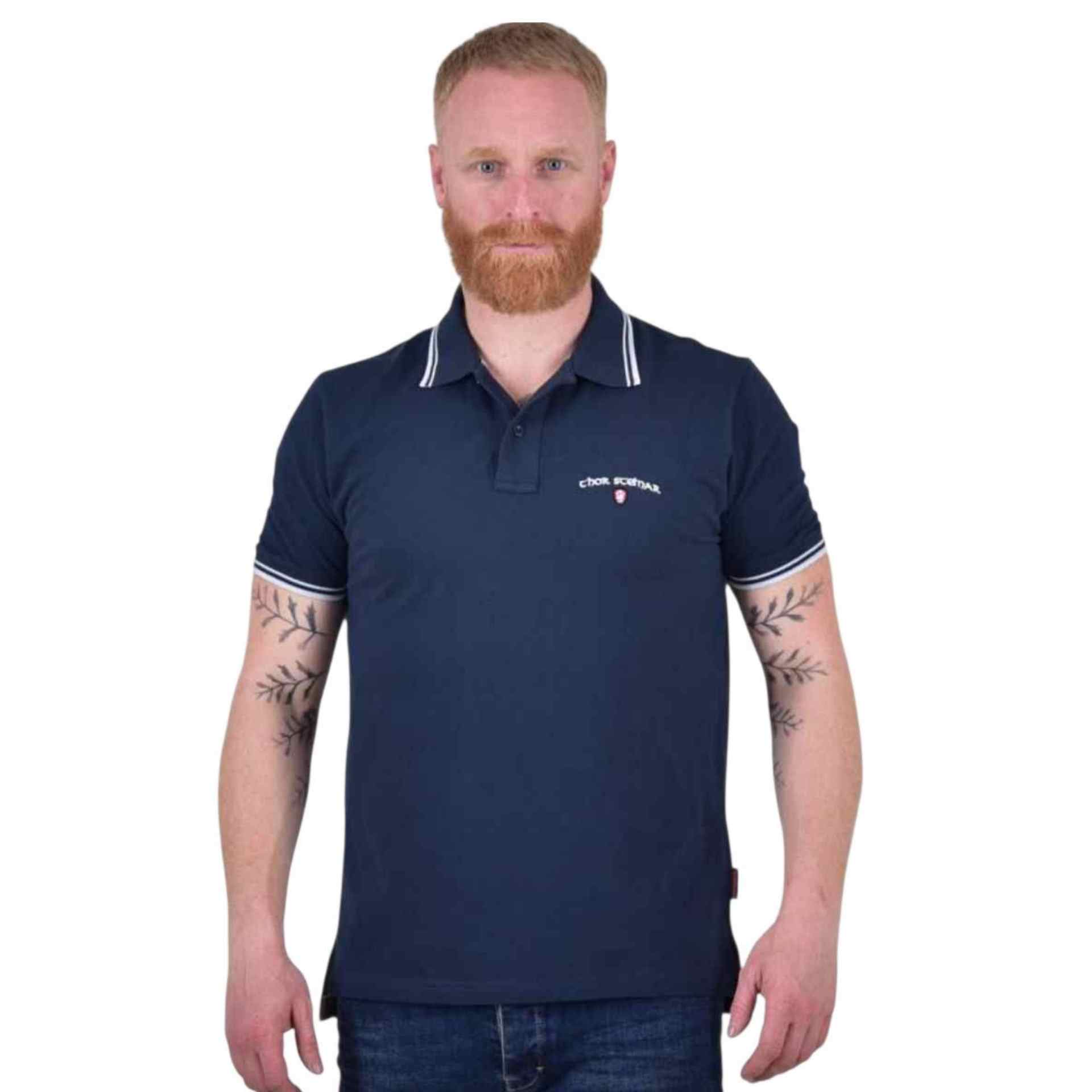 Thor Steinar Poloshirt Gungnir Marine Weiß